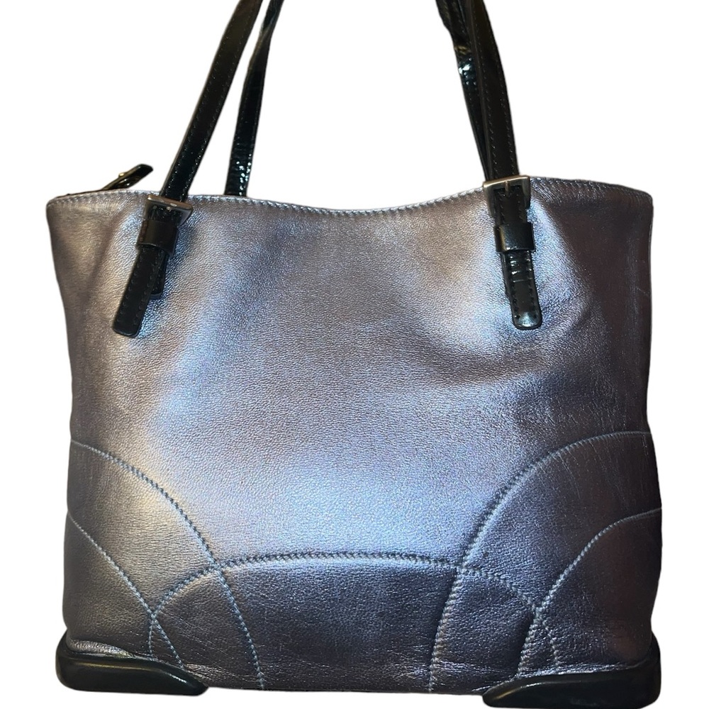 Prada Metallic Blue Napa Leather Bag - Picture 8 of 8